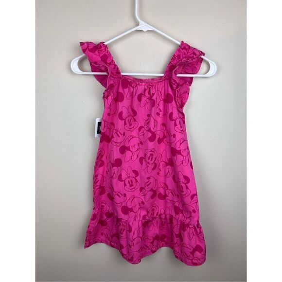 Disney Minnie Mouse Girls Dress 100% Cotton Size 6 NWT - Picture 1 of 5